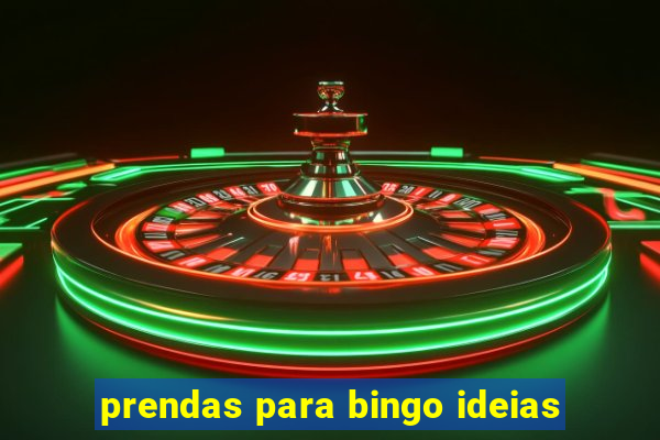 prendas para bingo ideias